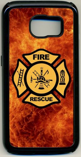Fireman Firefighter Fire &amp; Rescue Flames Samsung Galaxy S6 i9700 Cover Case NEW