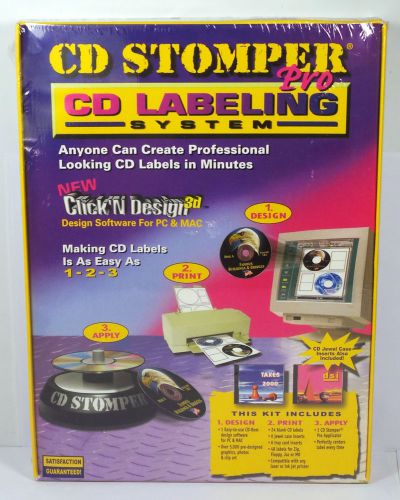 New Sealed CD Stomper Pro CD Labeling System With Click&#039; N Design 3D Software