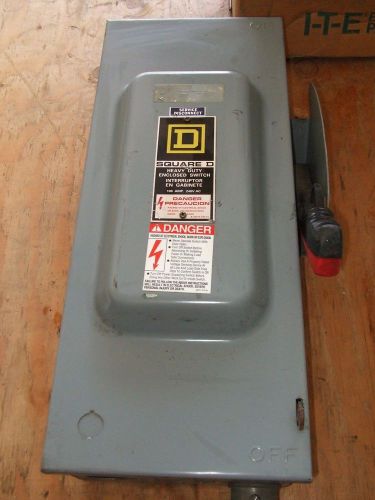Square D Fusible Heavy Duty Enclosed Switch 100A 240V Includes One Fuse