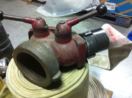 Akron Brass Fire Hose Wye 4&#034; threaded NH Female to Two 2-1/2&#034; NH Male Couplings