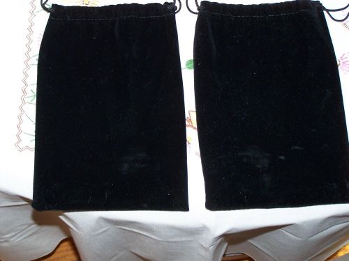 VELVET POUCHES, 6&#034; X 8&#034;, QTY=2- Storage for Jewelery, coins, cosmetics- ETC.