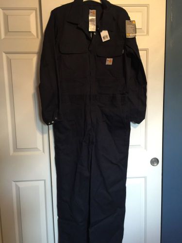 CARHARTT 101017410 Flame-Resistant Coverall Dark Navy 40 reg FR Twill/Cotton nwt