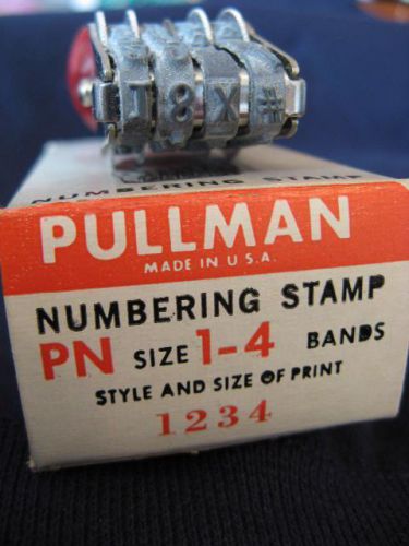 NUMBER STAMP VINTAGE PULLMAN STAMP NUMBERS #&#039;S FRACTIONS MONEY SIGNS