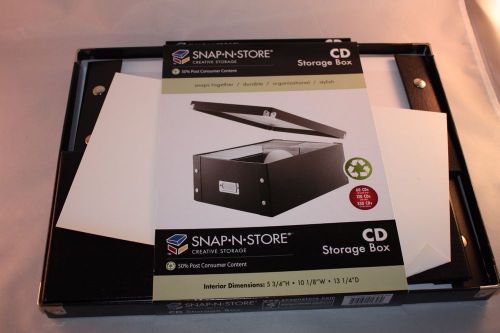 Snap-N-Store Double Wide CD Storage Box, Black (SNS01658)