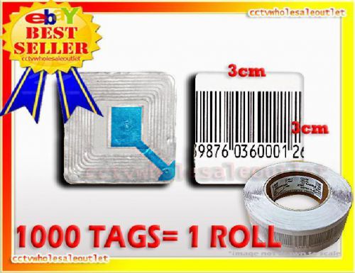 20000 PCS CASE CHECKPOINT BARCODE LABEL TAG 8.2  3X3 cm