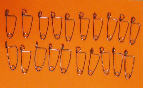 20 large safety pins ewe prolapse needle  diaper pin  lambing stainless steel for sale