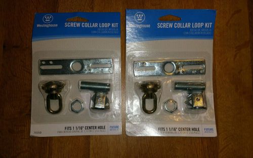 2 New Westinghouse Lightng 70350 Screw Collar Loop Kit-SCREW COLLAR LOOP KIT