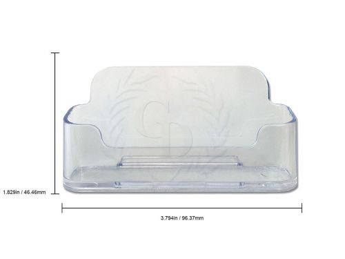 Clear Acrylic Business Card Holder Display Stand for Office Desk