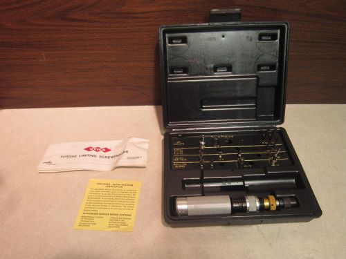 Complete ts-100 utica torque limiting screwdriver kit + manual and certification for sale