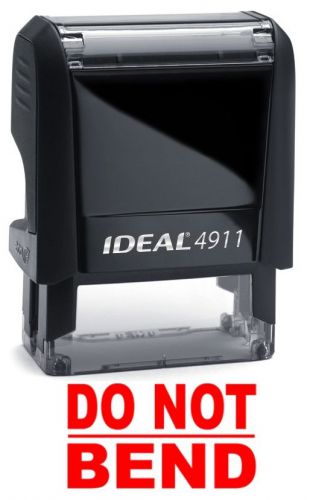 DO NOT BEND text on an IDEAL 4911 Self-inking Rubber Stamp with RED INK