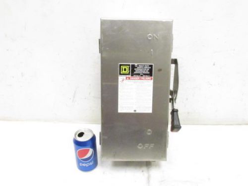 Stainless steel square d h222ds 60 amp 240v ac fused safety switch disconnect for sale