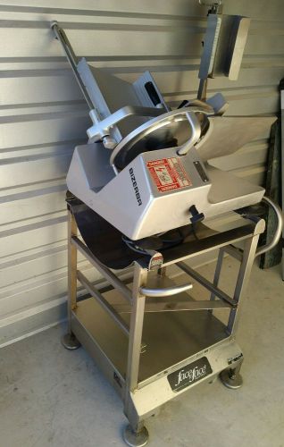 Bizerba se12 commercial meat cheese deli slicer &amp; face to face portable stand for sale