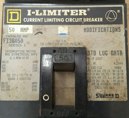 SQUARE D I-LIMITER CIRCUIT BREAKER FI36050
