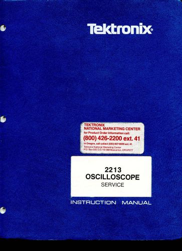 Tektronix 2213 Oscilloscope Service Manual
