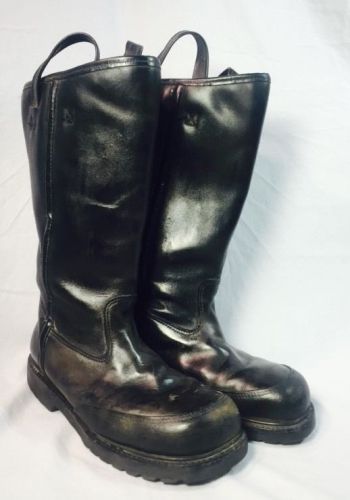 Warrington pro crosstech leather firefighter bunker fire boots sz 10d turnout for sale