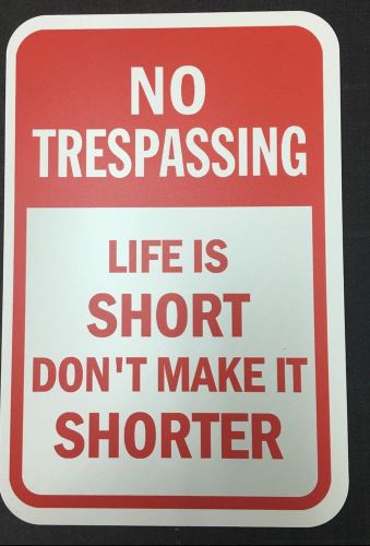 No trespassing property sign 12&#034;x18&#034; 2mm pvc signs for sale