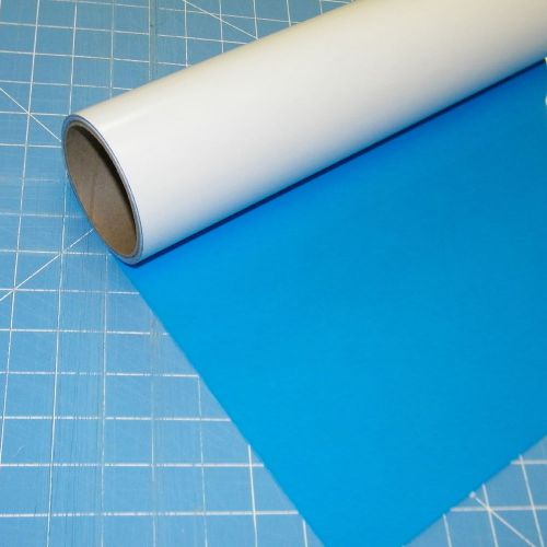 Thermoflex plus 15&#034; by 5 feet  columbia blue heat transfer vinyl for sale