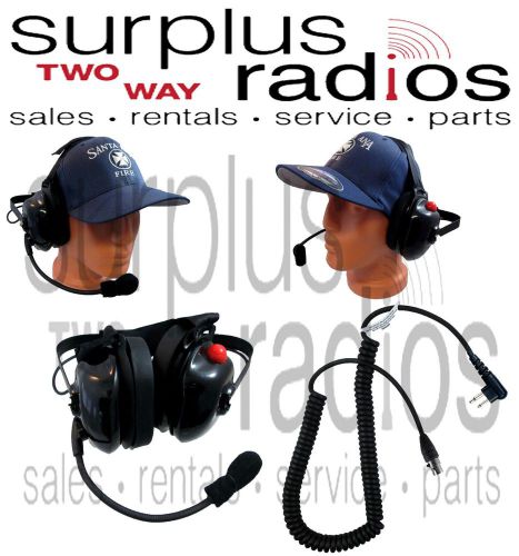 New Dual Ear Racing Headset For Motorola Radios RDU2020 RDMU2040 RMM2050 RMV2080