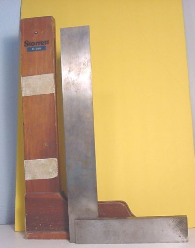STARRETT No. 20 - 18&#034; MASTER PRECISION Surface Plate SQUARE with Wood Case