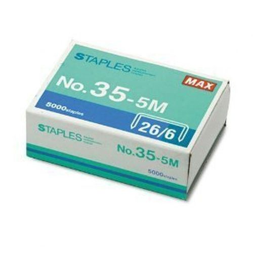 Max 35-5M Standard Staples for the USA. Leg Length 6mm (1/4&#034;). 2 Boxes of 500...