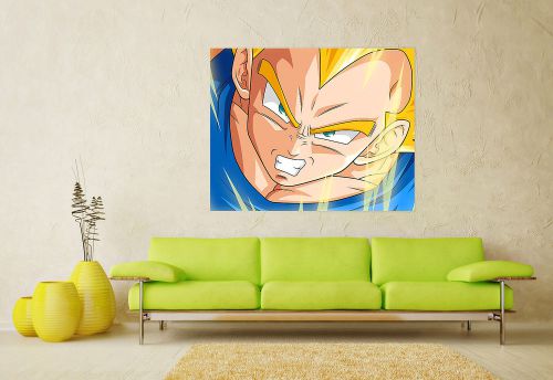 Wall Art,HD,Dragon Ball Z Vegeta,Banner,Anime,Canvas Print,Decal