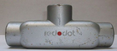Red Dot 3/4&#034; T Die Cast Aluminum Painted Conduit Body
