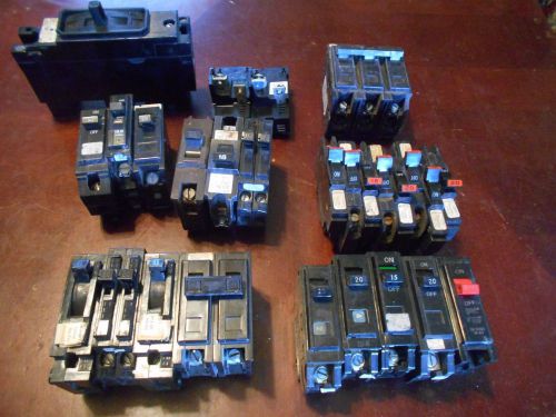 Assortment of good used circuit breakers