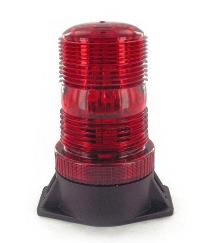 Strobe Light, Led Bulb, ABS Base, 12-80V, Red Lens