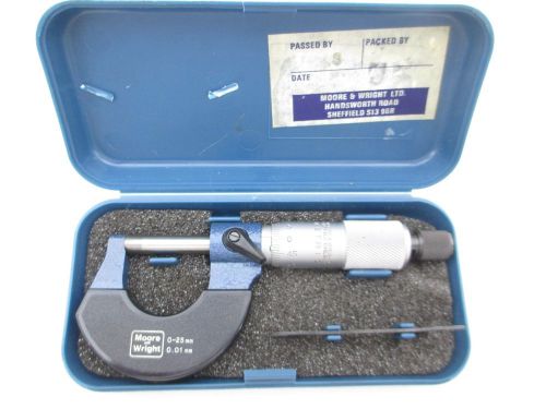 Moore &amp; Wright Metric Micrometer 0-25mm Outer - 1965MI