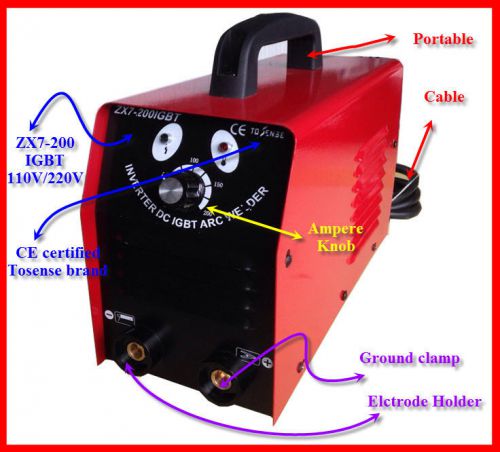 HIGH QUALITY IGBT MMA/ARC 200A WELDING MACHINE 110V/220V WITH FREE CONSUMABLE