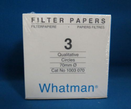 Whatman grade 3 filter paper 70mm # 1003-070 pack of 100 for sale
