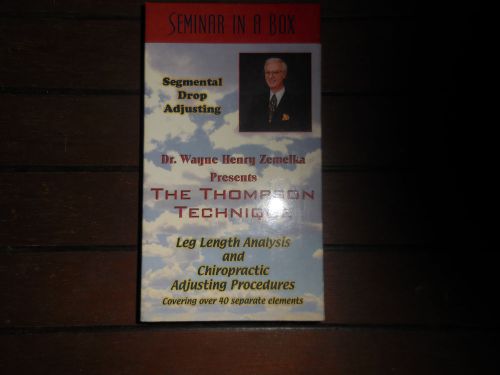 &#034;Seminar in a Box&#034; The Thompson Technique by Dr. Wayne Zemelka D.C.