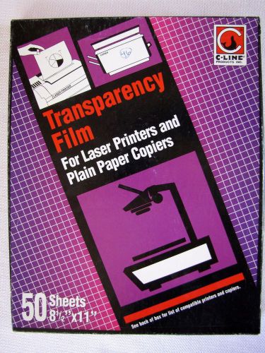 C-Line ~ Transparency Film for laser printers and plain paper copier Box of 46
