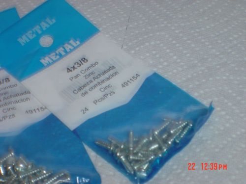Metal screws (4 x 3/8) 1 bag 24 screws total for sale