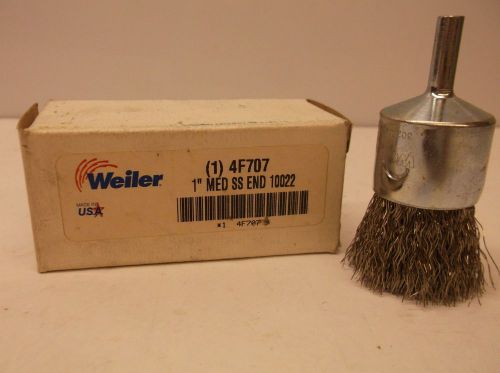 New WEILER 10022 Crimped Wire End Brush Stainless Steel FREE SHIP (D13)