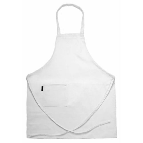 Chef Revival 601BAC-WH White Bib Apron with Side Pocket