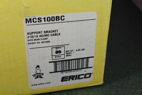 Caddy mcs100bc support bracket #12/14 ac/mc cable w/ beam clamp  open box of 23 for sale