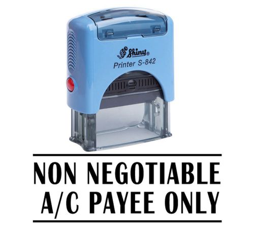 Non negotiable a/c payee only self inking rubber shiny office stationary stamp for sale