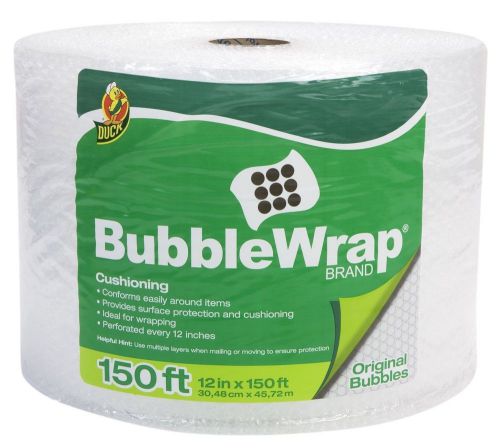 Duck Brand Bubble Wrap Original Protective Packaging 12 Inches Wide x 150 Fee...