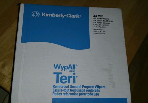125 kimberly clark wypall 1 ply white wipers pop up box 9.75x16.75&#034; new for sale
