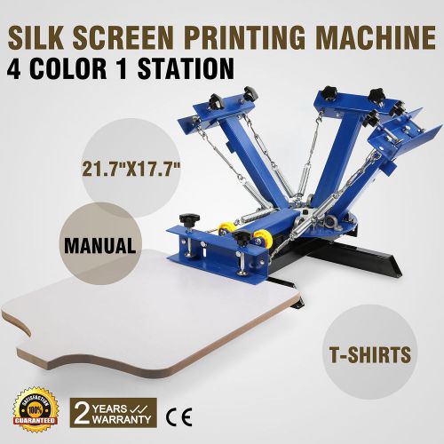 4 COLOR 1 STATION SILK SCREEN PRINTING MACHINE PRESSING PRINTER PAPER EXCELLENT