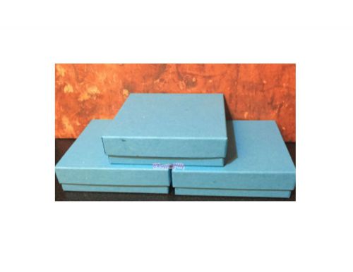 18 -3.5&#034; x 3.5&#034; x 1&#034; ~Sky Blue Cotton-Lined Jewelry Gift Boxes, Trinket Boxes