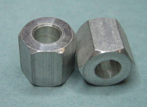 24 - pieces aluminum spacer standoff 3/8&#034;-long 3/8&#034;-hex 0.194&#034;-i.d. for sale