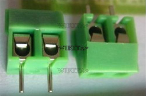 10 pcs 2p green plug-in screw terminal block connector 5.08mm pitch through hole