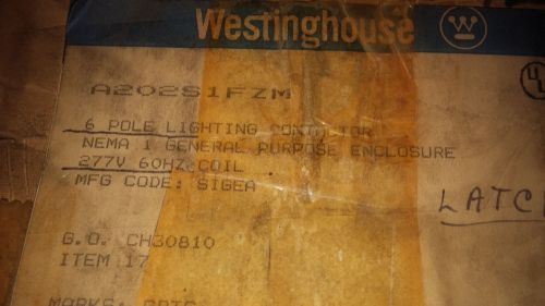 Westinghouse a202s1fzm nib 6p 277v coil latched lighting cont 30a see pics #a35 for sale
