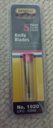 General brand 5 pieces knife blades no.1920 upc 43988, fits knife #1901, new for sale