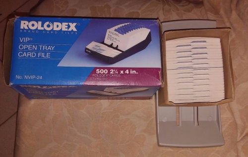 Vintage Rolodex Open Tray Card File 2.25&#034;x 4&#034; 500 Cards &amp; A-Z index tabs NIB