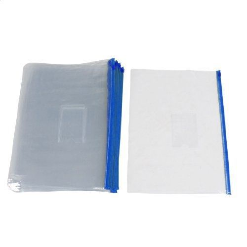 20pcs Blue Clear Plastic Slider Zip Lock Bags Files Holder for A4 Paper