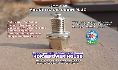 12mm magnetic oil drain plug for honda power equipment gc135 gc120 gc160 gx120 + for sale
