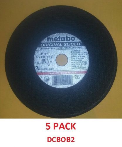 5 Pack Lot Metabo Slicer Cut Off Whl 6&#034; X 1/16 X 5/8&#034; A60TZ 55342 655342000